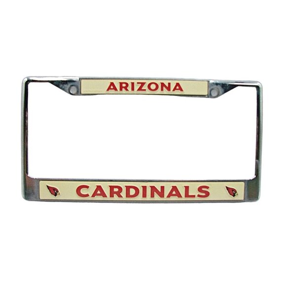 Arizona Cardinals License Plate Football-NFL Team Frame Cover Rico Metal Logo - Picture 1 of 6